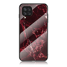 Handyhülle Silikon Hülle Rahmen Schutzhülle Spiegel Modisch Muster für Samsung Galaxy M32 4G Rot