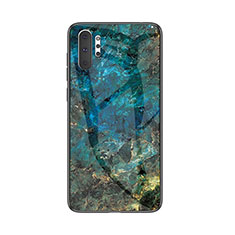 Handyhülle Silikon Hülle Rahmen Schutzhülle Spiegel Modisch Muster für Samsung Galaxy Note 10 Plus 5G Blau