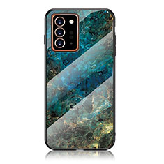 Handyhülle Silikon Hülle Rahmen Schutzhülle Spiegel Modisch Muster für Samsung Galaxy Note 20 Ultra 5G Blau