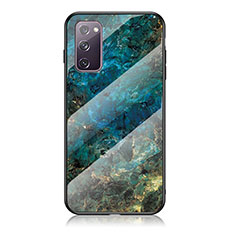 Handyhülle Silikon Hülle Rahmen Schutzhülle Spiegel Modisch Muster für Samsung Galaxy S20 FE 5G Blau