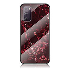 Handyhülle Silikon Hülle Rahmen Schutzhülle Spiegel Modisch Muster für Samsung Galaxy S20 FE 5G Rot
