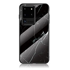 Handyhülle Silikon Hülle Rahmen Schutzhülle Spiegel Modisch Muster für Samsung Galaxy S20 Ultra Schwarz