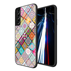 Handyhülle Silikon Hülle Rahmen Schutzhülle Spiegel Modisch Muster für Samsung Galaxy S21 5G Plusfarbig
