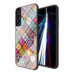 Handyhülle Silikon Hülle Rahmen Schutzhülle Spiegel Modisch Muster für Samsung Galaxy S21 FE 5G Bunt