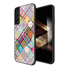 Handyhülle Silikon Hülle Rahmen Schutzhülle Spiegel Modisch Muster für Samsung Galaxy S24 Plus 5G Plusfarbig