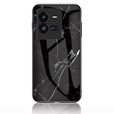 Handyhülle Silikon Hülle Rahmen Schutzhülle Spiegel Modisch Muster für Vivo iQOO 10 Pro 5G Schwarz