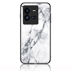 Handyhülle Silikon Hülle Rahmen Schutzhülle Spiegel Modisch Muster für Vivo iQOO 10 Pro 5G Weiß