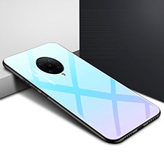 Handyhülle Silikon Hülle Rahmen Schutzhülle Spiegel Modisch Muster für Xiaomi Redmi K30 Pro 5G Hellblau