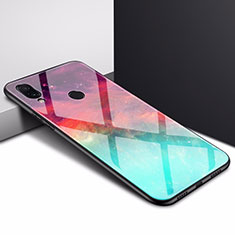 Handyhülle Silikon Hülle Rahmen Schutzhülle Spiegel Modisch Muster für Xiaomi Redmi Note 7 Cyan