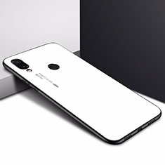 Handyhülle Silikon Hülle Rahmen Schutzhülle Spiegel Modisch Muster für Xiaomi Redmi Note 7 Weiß