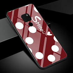 Handyhülle Silikon Hülle Rahmen Schutzhülle Spiegel Modisch Muster K01 für Huawei Mate 20 Rot
