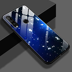 Handyhülle Silikon Hülle Rahmen Schutzhülle Spiegel Modisch Muster K01 für Huawei P30 Lite Blau