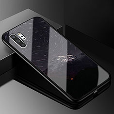 Handyhülle Silikon Hülle Rahmen Schutzhülle Spiegel Modisch Muster K01 für Samsung Galaxy Note 10 Plus 5G Dunkelgrau