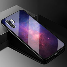Handyhülle Silikon Hülle Rahmen Schutzhülle Spiegel Modisch Muster K01 für Samsung Galaxy Note 10 Plus Violett