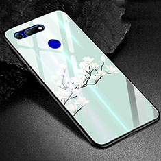 Handyhülle Silikon Hülle Rahmen Schutzhülle Spiegel Modisch Muster K02 für Huawei Honor View 20 Cyan