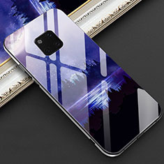 Handyhülle Silikon Hülle Rahmen Schutzhülle Spiegel Modisch Muster K02 für Huawei Mate 20 Pro Blau