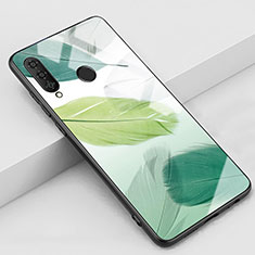 Handyhülle Silikon Hülle Rahmen Schutzhülle Spiegel Modisch Muster K02 für Huawei P30 Lite Grün