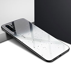 Handyhülle Silikon Hülle Rahmen Schutzhülle Spiegel Modisch Muster K02 für Huawei P30 Pro Grau