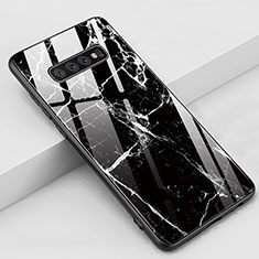 Handyhülle Silikon Hülle Rahmen Schutzhülle Spiegel Modisch Muster K02 für Samsung Galaxy S10 Schwarz
