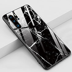 Handyhülle Silikon Hülle Rahmen Schutzhülle Spiegel Modisch Muster K03 für Huawei P30 Pro New Edition Schwarz