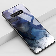 Handyhülle Silikon Hülle Rahmen Schutzhülle Spiegel Modisch Muster K03 für Samsung Galaxy S10 5G Blau