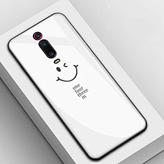 Handyhülle Silikon Hülle Rahmen Schutzhülle Spiegel Modisch Muster K03 für Xiaomi Mi 9T Pro Weiß