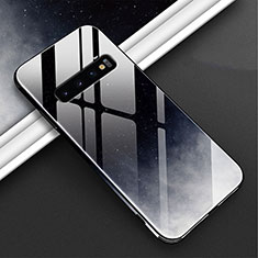 Handyhülle Silikon Hülle Rahmen Schutzhülle Spiegel Modisch Muster K06 für Samsung Galaxy S10 5G Schwarz