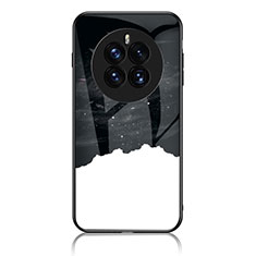Handyhülle Silikon Hülle Rahmen Schutzhülle Spiegel Modisch Muster LS1 für Huawei Mate 50E Schwarz