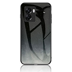Handyhülle Silikon Hülle Rahmen Schutzhülle Spiegel Modisch Muster LS1 für Oppo A56S 5G Grau