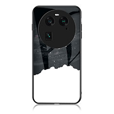 Handyhülle Silikon Hülle Rahmen Schutzhülle Spiegel Modisch Muster LS1 für Oppo Find X6 5G Schwarz