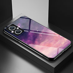Handyhülle Silikon Hülle Rahmen Schutzhülle Spiegel Modisch Muster LS1 für Oppo Reno7 Z 5G Violett