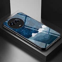 Handyhülle Silikon Hülle Rahmen Schutzhülle Spiegel Modisch Muster LS1 für Realme 11X 5G Blau