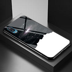 Handyhülle Silikon Hülle Rahmen Schutzhülle Spiegel Modisch Muster LS1 für Samsung Galaxy A02 Schwarz