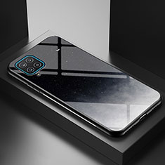Handyhülle Silikon Hülle Rahmen Schutzhülle Spiegel Modisch Muster LS1 für Samsung Galaxy A12 Grau