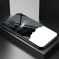 Handyhülle Silikon Hülle Rahmen Schutzhülle Spiegel Modisch Muster LS1 für Samsung Galaxy A12 Schwarz