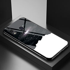 Handyhülle Silikon Hülle Rahmen Schutzhülle Spiegel Modisch Muster LS1 für Samsung Galaxy A20 Schwarz