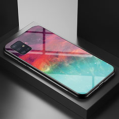 Handyhülle Silikon Hülle Rahmen Schutzhülle Spiegel Modisch Muster LS1 für Samsung Galaxy A51 4G Rot