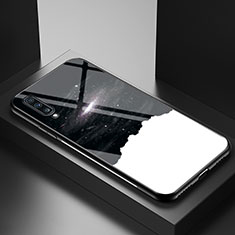 Handyhülle Silikon Hülle Rahmen Schutzhülle Spiegel Modisch Muster LS1 für Samsung Galaxy A70 Schwarz