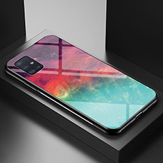 Handyhülle Silikon Hülle Rahmen Schutzhülle Spiegel Modisch Muster LS1 für Samsung Galaxy A71 5G Rot
