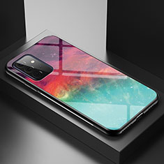 Handyhülle Silikon Hülle Rahmen Schutzhülle Spiegel Modisch Muster LS1 für Samsung Galaxy A72 5G Rot