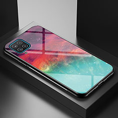 Handyhülle Silikon Hülle Rahmen Schutzhülle Spiegel Modisch Muster LS1 für Samsung Galaxy F12 Rot