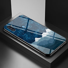 Handyhülle Silikon Hülle Rahmen Schutzhülle Spiegel Modisch Muster LS1 für Samsung Galaxy M11 Blau