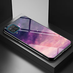 Handyhülle Silikon Hülle Rahmen Schutzhülle Spiegel Modisch Muster LS1 für Samsung Galaxy M12 Violett