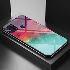 Handyhülle Silikon Hülle Rahmen Schutzhülle Spiegel Modisch Muster LS1 für Samsung Galaxy M21s Rot