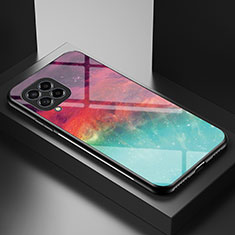 Handyhülle Silikon Hülle Rahmen Schutzhülle Spiegel Modisch Muster LS1 für Samsung Galaxy M33 5G Rot