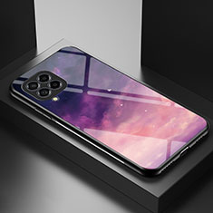 Handyhülle Silikon Hülle Rahmen Schutzhülle Spiegel Modisch Muster LS1 für Samsung Galaxy M33 5G Violett