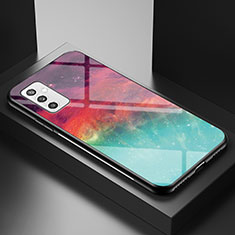 Handyhülle Silikon Hülle Rahmen Schutzhülle Spiegel Modisch Muster LS1 für Samsung Galaxy M52 5G Rot