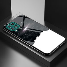 Handyhülle Silikon Hülle Rahmen Schutzhülle Spiegel Modisch Muster LS1 für Samsung Galaxy M62 4G Schwarz