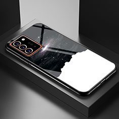 Handyhülle Silikon Hülle Rahmen Schutzhülle Spiegel Modisch Muster LS1 für Samsung Galaxy Note 20 Ultra 5G Schwarz