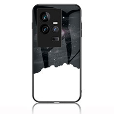 Handyhülle Silikon Hülle Rahmen Schutzhülle Spiegel Modisch Muster LS1 für Vivo iQOO 11 5G Schwarz